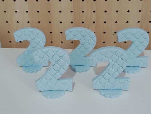 Número de Biscuit com Base para Lembrancinhas