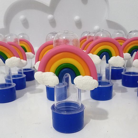 Mini Tubete Arco-íris de Biscuit Tons Fortes com Dez Peças