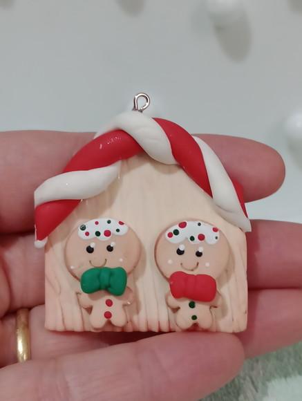 Pingente Casinha Ginger de Biscuit para Decoração