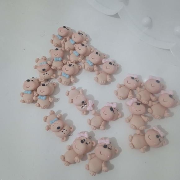 Pingente Ursinho Lembrancinha Chá Revelação