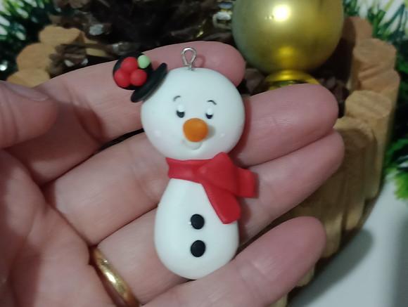 Pingente Natalino de Biscuit Kit Seis Peças