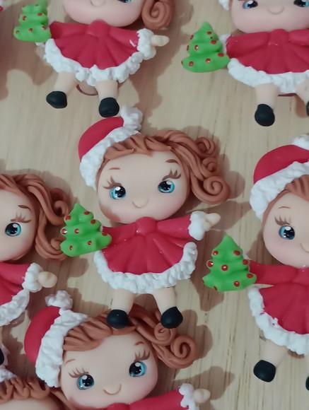 Ponteira para Lápis de Biscuit de Natal para Lembrancinhas