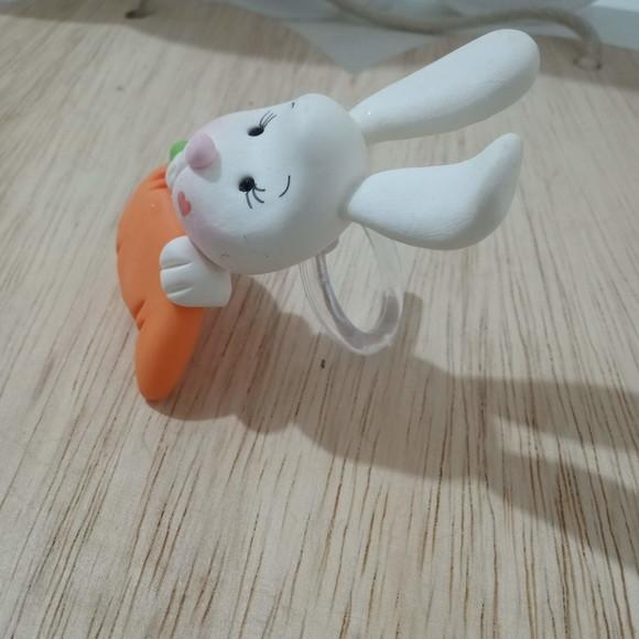 Porta Guardanapo Coelho com Cenoura para Páscoa