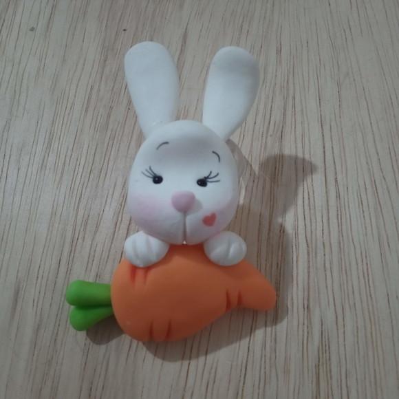 Porta Guardanapo Coelho com Cenoura para Páscoa