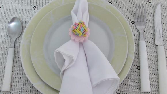 Porta Guardanapo Brigadeiro Colorido de Biscuit