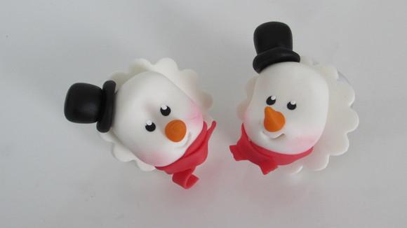 Porta Guardanapo de Natal Boneco de Neve de Biscuit