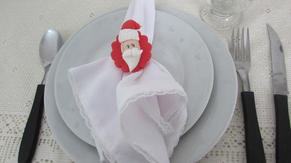 Porta Guardanapo de Natal Papai Noel de Biscuit