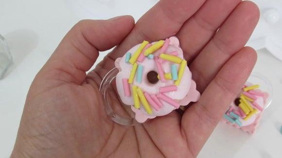 Porta Guardanapo Rosquinha Colorida de Biscuit