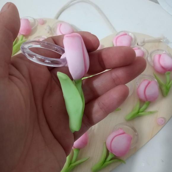 Porta Guardanapo Tulipa de Biscuit