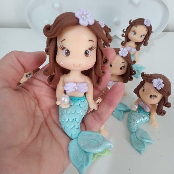 Sereia de Biscuit para Lembrancinhas