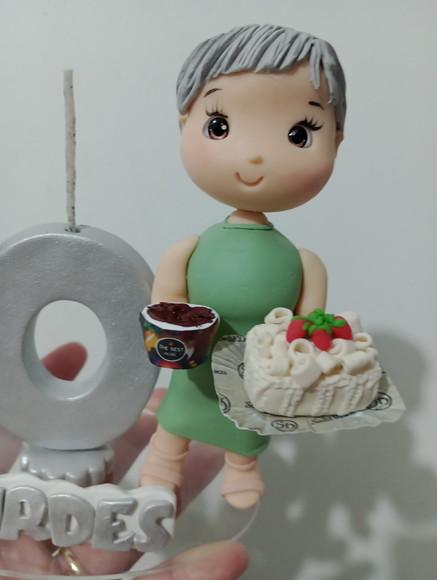 Topo de Bolo 70 Anos de Biscuit Festa Adulto