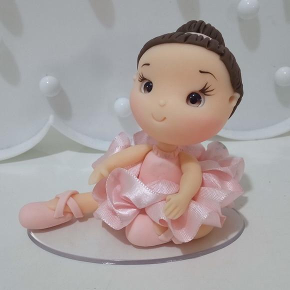 Topo de Bolo Bailarina de Biscuit