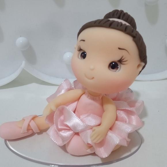 Topo de Bolo Bailarina de Biscuit