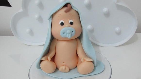 Topo de Bolo Bebê Peladinho
