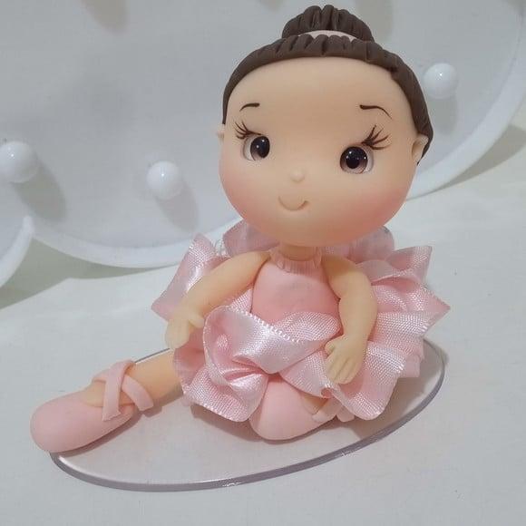 Topo de Bolo Bailarina de Biscuit