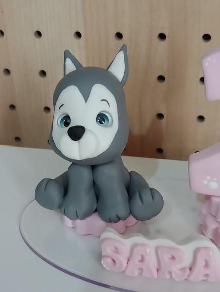 Topo de Bolo Cachorrinho de Biscuit