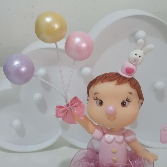 Topo de Bolo Circo Rosa de Biscuit