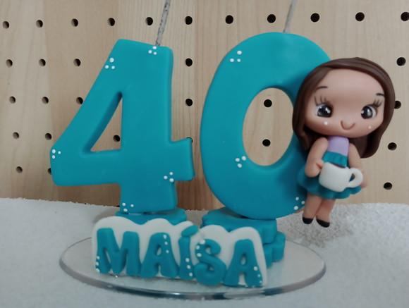 Topo de Bolo Festa Adulto Quarentei com Café