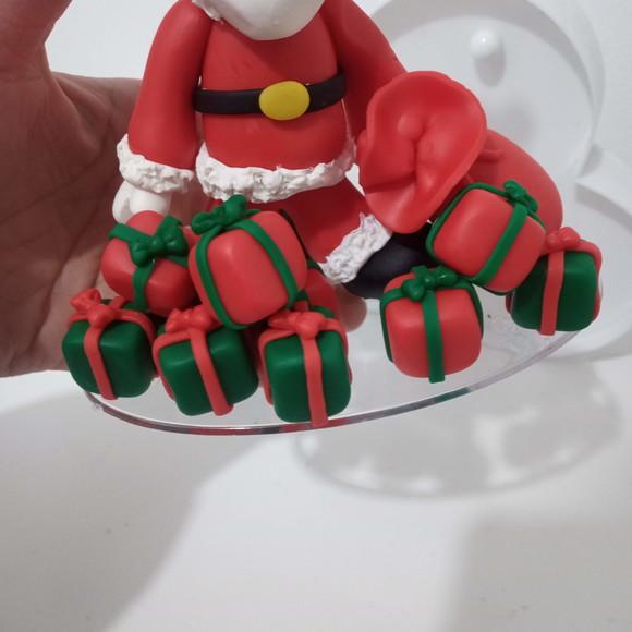 Topo de Bolo Papai Noel de Biscuit