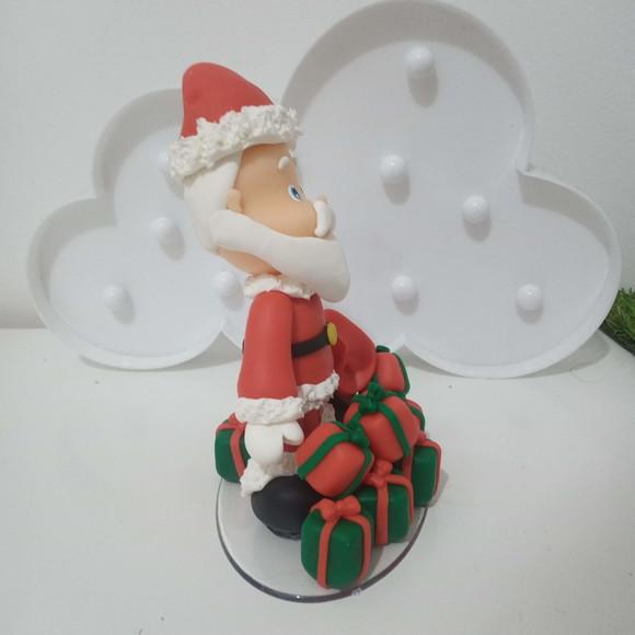 Topo de Bolo Papai Noel de Biscuit