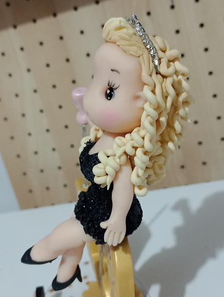 Topo de Bolo Quarentei Biscuit Personalizado Luxo