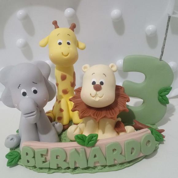 Topo de Bolo Safari