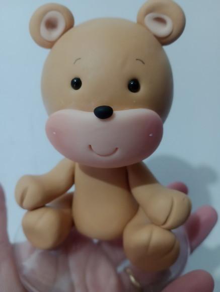 Topo de Bolo Ursinho para Chá de Bebê