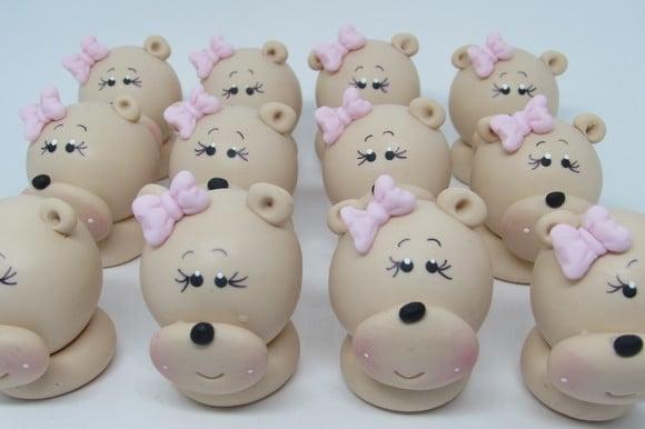 Ursinhas Aplique de Biscuit para Tubetes