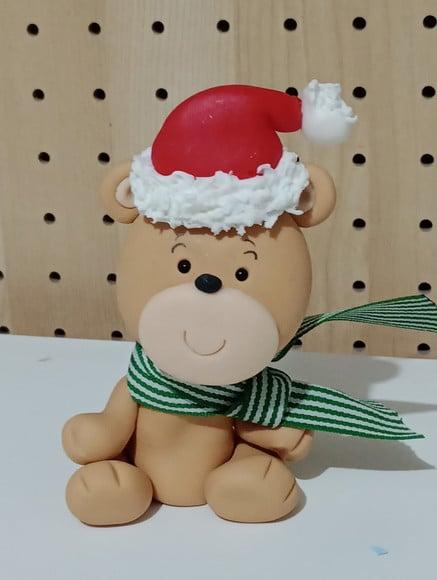 Ursinho de Biscuit para Decoração de Natal