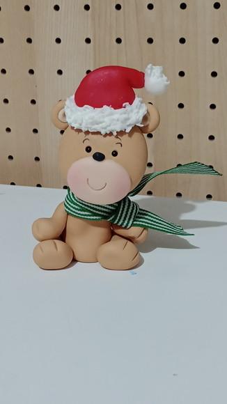 Ursinho de Biscuit para Decoração de Natal