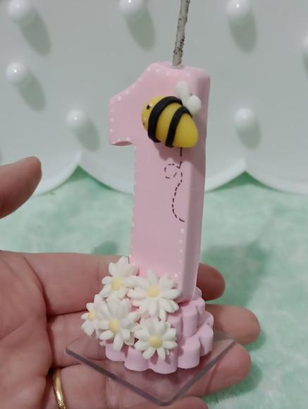 Vela Abelhinha de Biscuit