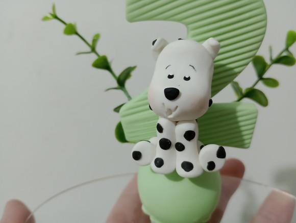 Vela Cachorrinho de Biscuit com Nome