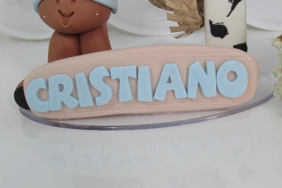 Vela Cavalinho de Biscuit Decorada com Nome