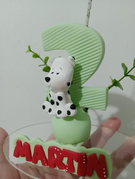 Vela Cachorrinho de Biscuit com Nome