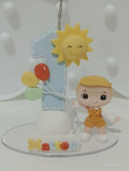 Vela de Biscuit 365 Sorrisos ou Primeira Volta ao Sol
