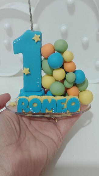 Vela de Biscuit 365 Sorrisos para Aniversário