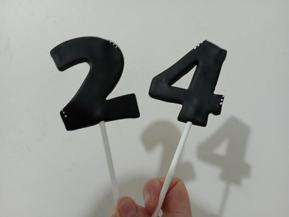 Vela de Biscuit para Aniversário Adulto com Palito