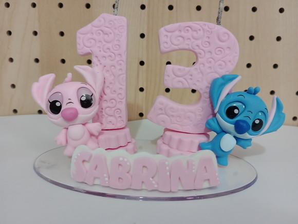 Vela de Biscuit Stitch Dois Dígitos