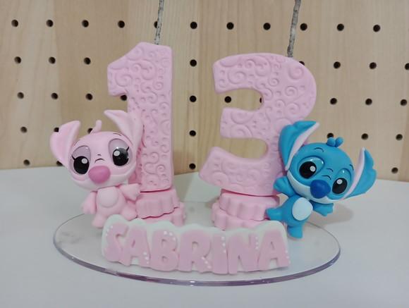 Vela de Biscuit Stitch Dois Dígitos