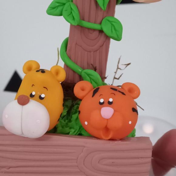 Vela Decorada Tema Safari de Biscuit