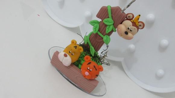 Vela Decorada Tema Safari de Biscuit