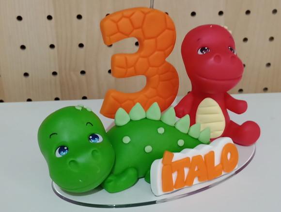 Vela Dinossauros de Biscuit com Nome