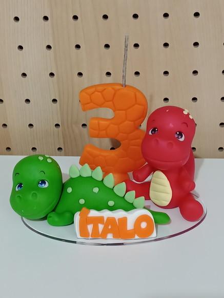 Vela Dinossauros de Biscuit com Nome