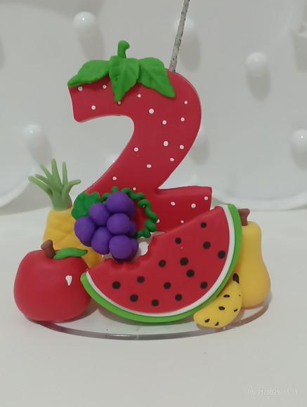 Vela Frutinhas de Biscuit
