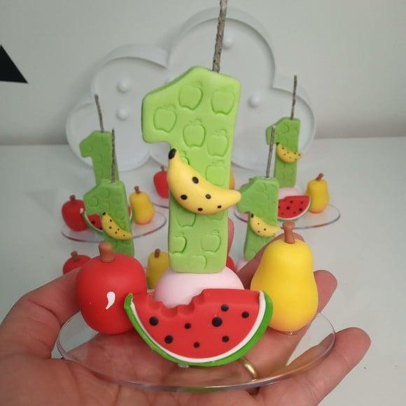 Vela Frutinhas de Biscuit