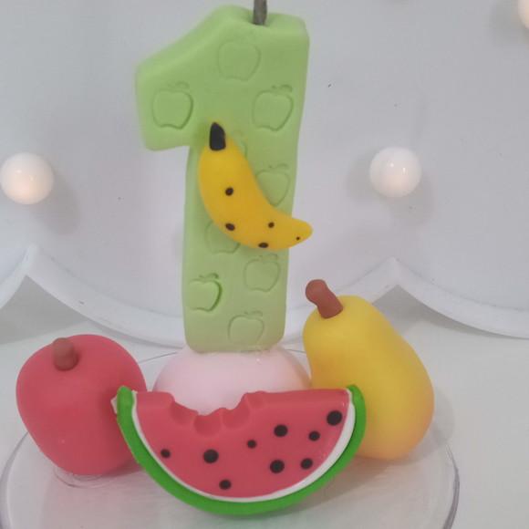 Vela Frutinhas de Biscuit