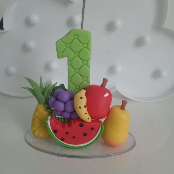 Vela Frutinhas de Biscuit