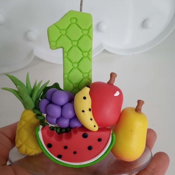 Vela Frutinhas de Biscuit
