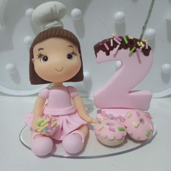 Vela Menina Confeiteira de Biscuit