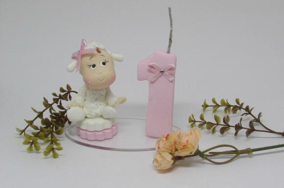Vela Menina com Roupinha de Ovelha